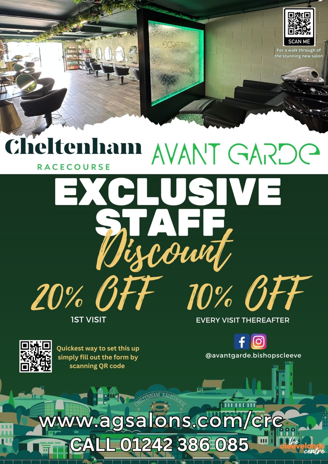 Cheltenham Race course Corp poster